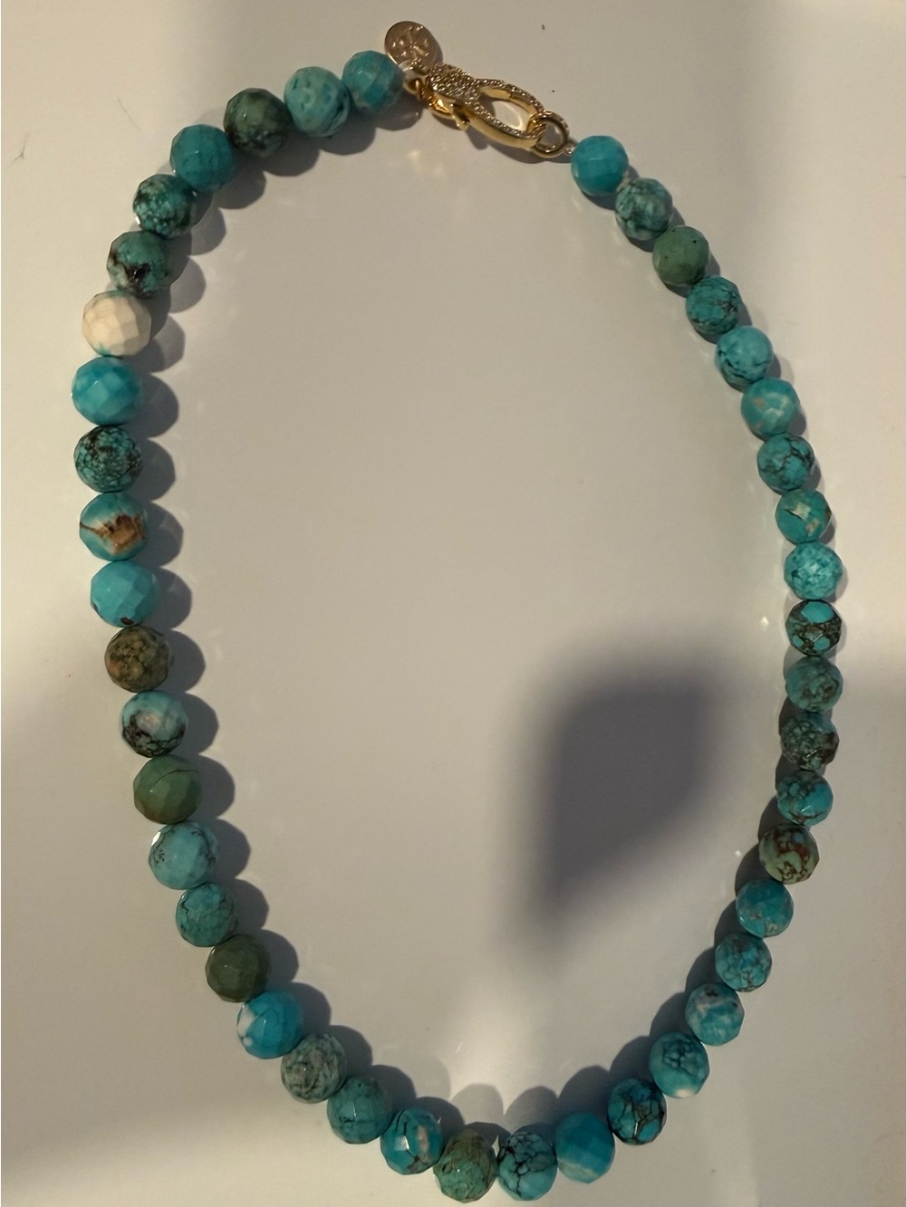Karli Buxton Turquoise Beaded Necklace with Gold Clasp